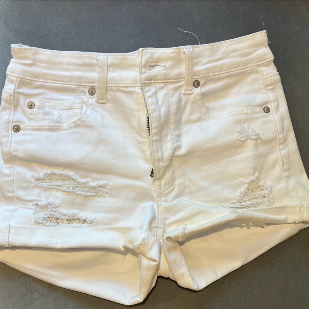 American Eagle white Jean shorts